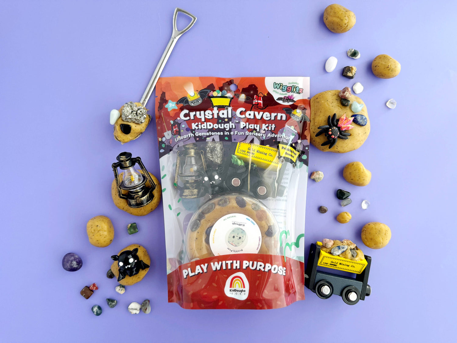 KidDough Play Kit - Crystal Cavern (featuring Wigglitz)