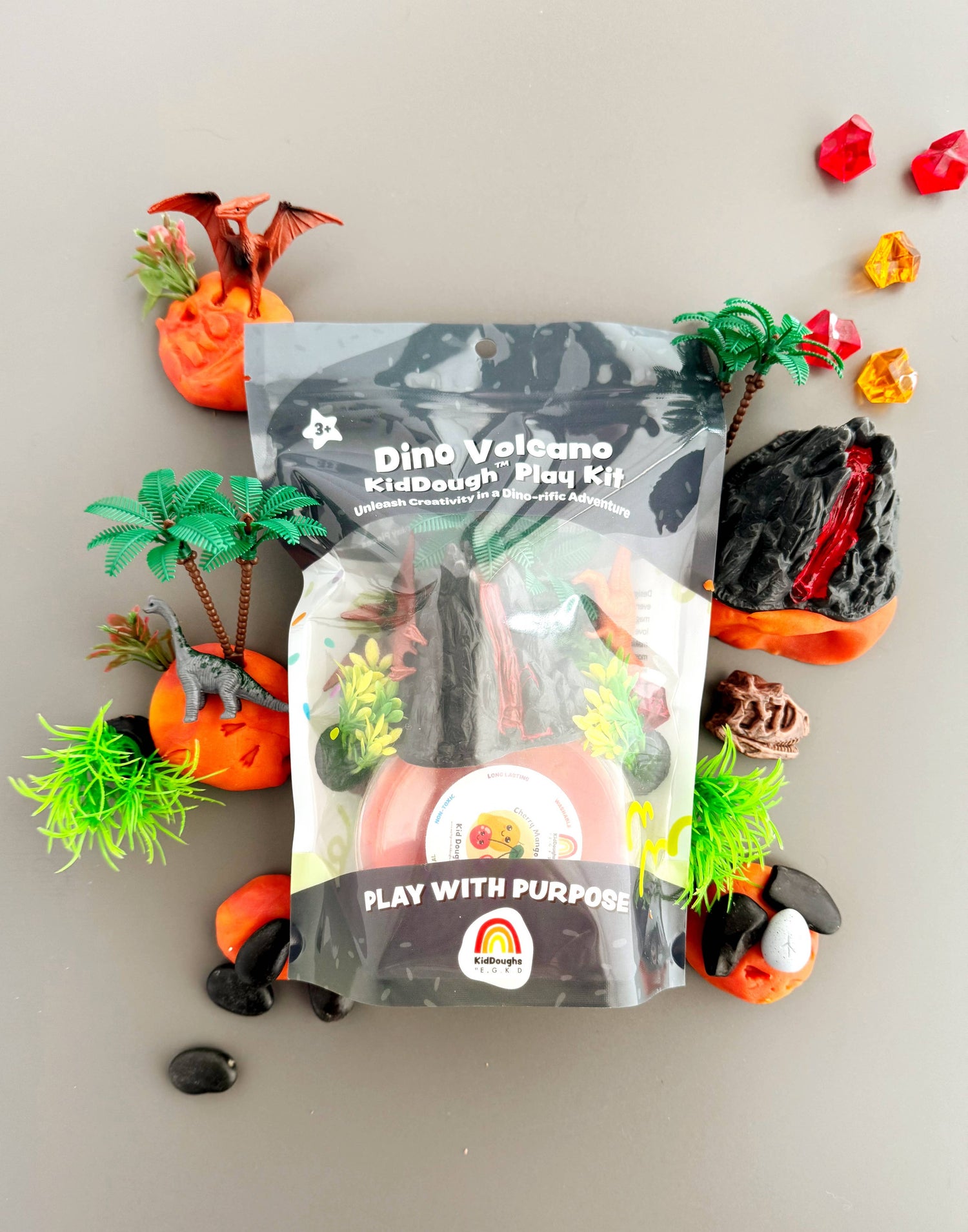 KidDough Play Kit - Dino Volcano