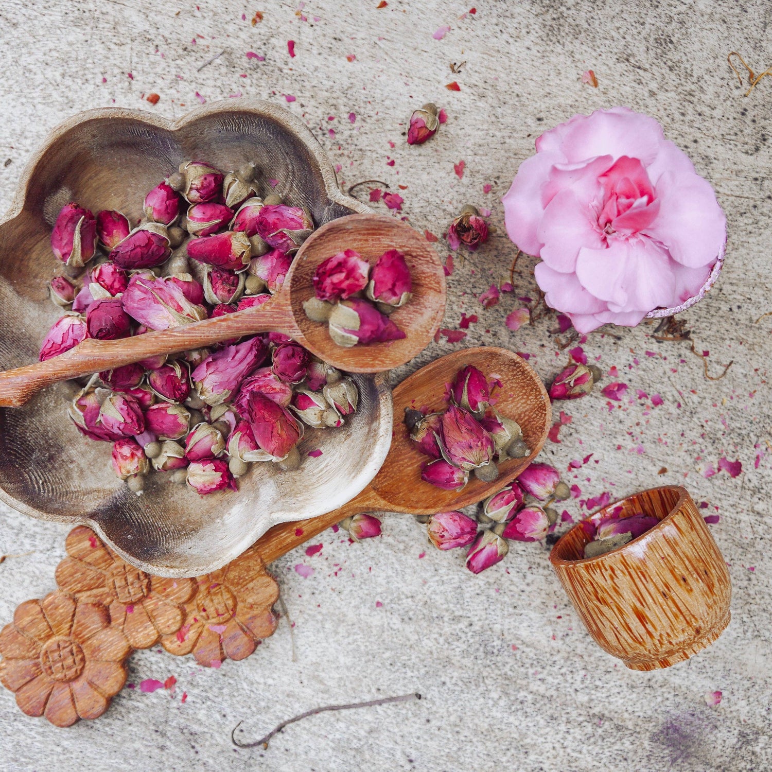 Dried Rose Flowers